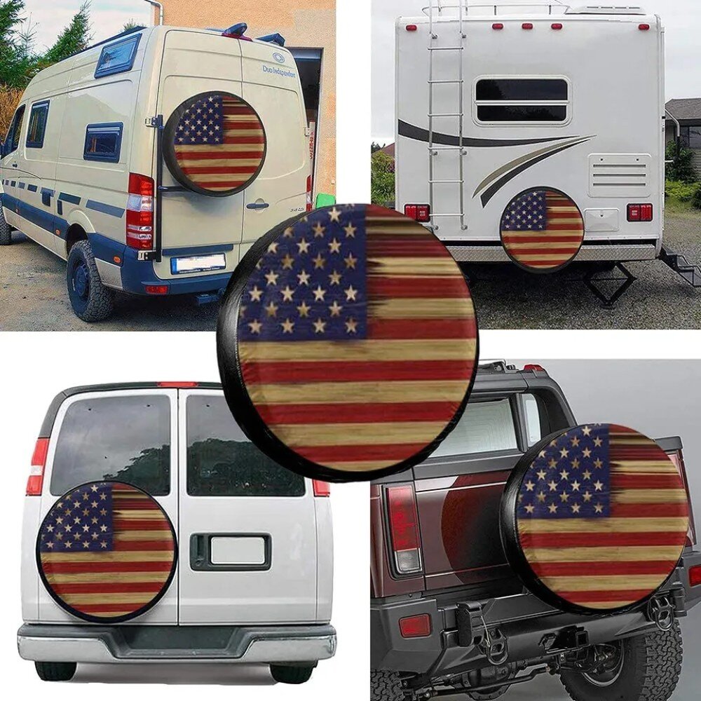 Weatherproof Spare Tire Cover for Trailer, RV, SUV, Truck and Many Veh